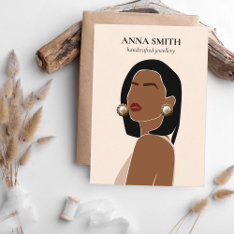 Boho Unique Inclusive Woman Stud Earring Display Business Card at Zazzle