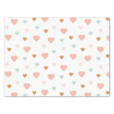 Cute Heart Pastel Color Pattern Valentine's Day Tissue Paper | Zazzle