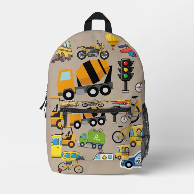 Boho Vehicle Collection Printed Backpack (Front)