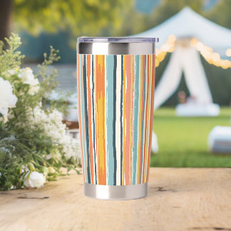 Boho Vertical Stripe Insulated Tumbler