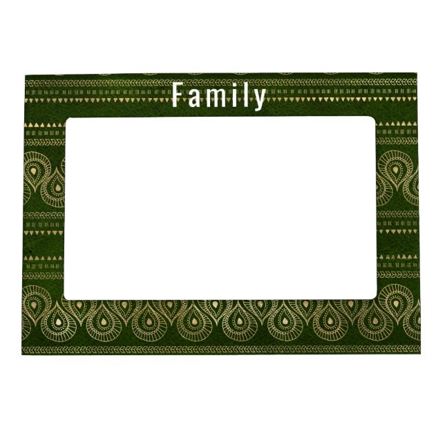 Boho Vibe Green Customizable Magnetic Frame (Front)