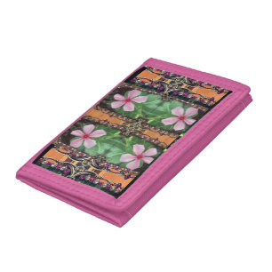Boho Vibrant Digital 3D Floral Elegance Stylish Tri-fold Wallet