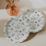 Boho Vintage Baby Pattern Paper Plates<br><div class="desc">Celebrate the parents-to-be with these cute gender neutral baby shower paper plates featuring a pattern of vintage baby toys and clothes.</div>