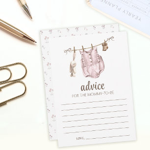 Boho vintage baby shower Advice mommy cards