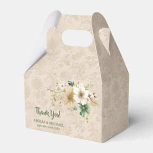 Boho Vintage Floral Botanical Wedding Favor Boxes