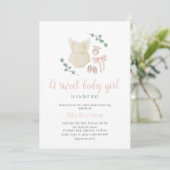 Boho Vintage Outfit Baby Shower Invitation (Standing Front)