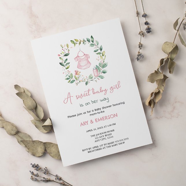 Boho Vintage Outfit Baby Shower Invitation (Creator Uploaded)