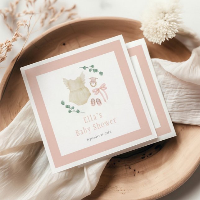 Boho Vintage Outfit Baby Shower Napkins (Creator Uploaded)