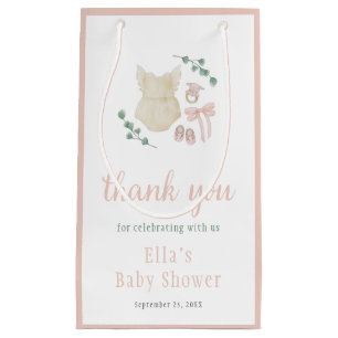 Boho Vintage Outfit Baby Shower Small Gift Bag