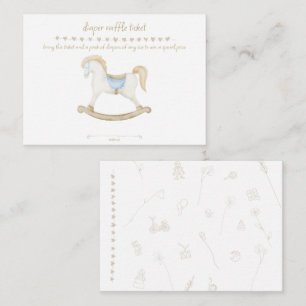 Boho Vintage Rocking Horse Cowboy Baby Shower Enclosure Card