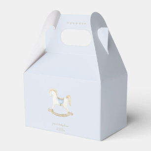 Boho Vintage Rocking Horse Cowboy Baby Shower Favor Boxes