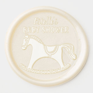 Boho Vintage Rocking Horse Cowboy Baby Shower  Wax Seal Sticker