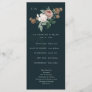 Boho Vintage Rose Floral Wedding Program