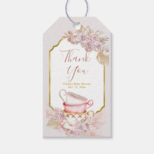 Boho Vintage Tea Party Thank you Tag