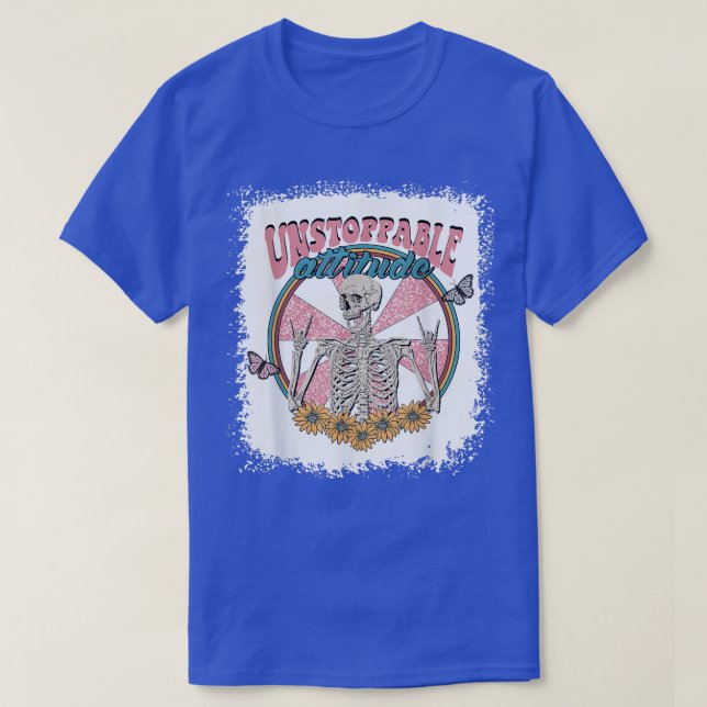 Boho Vintage Unstoppable Attitude Womens Sarcastic T-Shirt (Design Front)