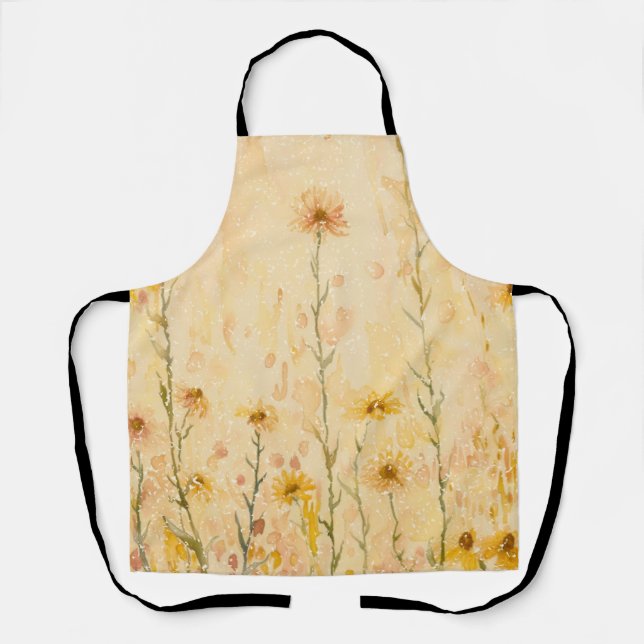 Boho Vintage Wildflowers Apron (Front)