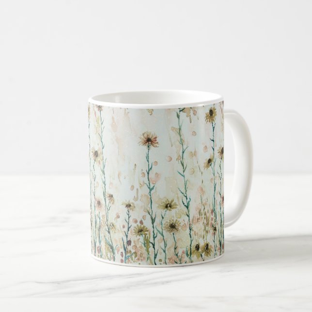 Boho Vintage Wildflowers Coffee Mug (Front Right)