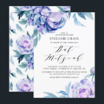Boho Violet Watercolor Peonies Floral Bat Mitzvah Invitation<br><div class="desc">Purple floral bat mitzvah invitation featuring watercolor peony flowers with matching floral pattern. Personalize by adding your own details. This peony invitation is perfect for any bat mitzvah theme and season.</div>