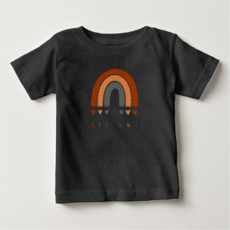 Boho warm style rainbows icon baby T-Shirt