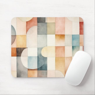 Boho Watercolor Abstract Art Mouse Pad