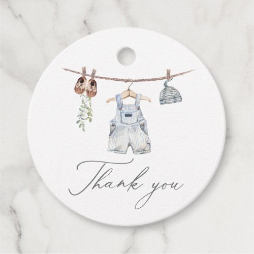 Boho Watercolor Baby Clothes Boy Baby Shower Favor Tags