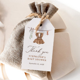 Boho Watercolor Baby Clothes Girl Baby Shower Gift Tags