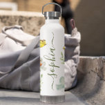 Boho Watercolor butterfly garden Personalized  Water Bottle<br><div class="desc">Quench your thirst in style with our Boho Artistic Watercolor Butterfly Garden Personalized Water Bottle! This exquisite bottle features a captivating butterfly garden design in vibrant watercolors, adding a touch of artistic elegance to your hydration routine. Personalize it with your name or initials for a truly unique touch. This water...</div>