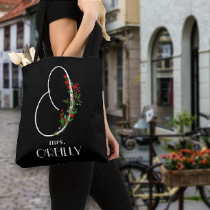 Boho watercolor calligraphy O teacher Tote Bag