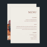 Boho Watercolor Desert Wedding<br><div class="desc">Boho Watercolor Desert Wedding Menu</div>