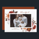 Boho Watercolor Fall Flowers Photo Thanksgiving<br><div class="desc">Send thanksgiving greetings to family and friends with this rustic floral theme thanksgiving card. It features watercolor floral bouquet of daisies,  roses and chrysanthemums. Personalize by adding photos,  names,  messages and other details. This rustic floral thanksgiving card is available in a variety of cards.</div>