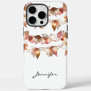 Boho Watercolor Fall Leaves iPhone 16 Pro Max Case