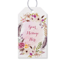 Boho Watercolor Floral Baby Shower Gift Tags