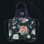 Boho Watercolor Floral Blush Monogrammed  Apron<br><div class="desc">Boho Watercolor Floral Blush Monogrammed Apron</div>