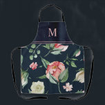 Boho Watercolor Floral Blush Monogrammed  Apron<br><div class="desc">Boho Watercolor Floral Blush Monogrammed Apron</div>