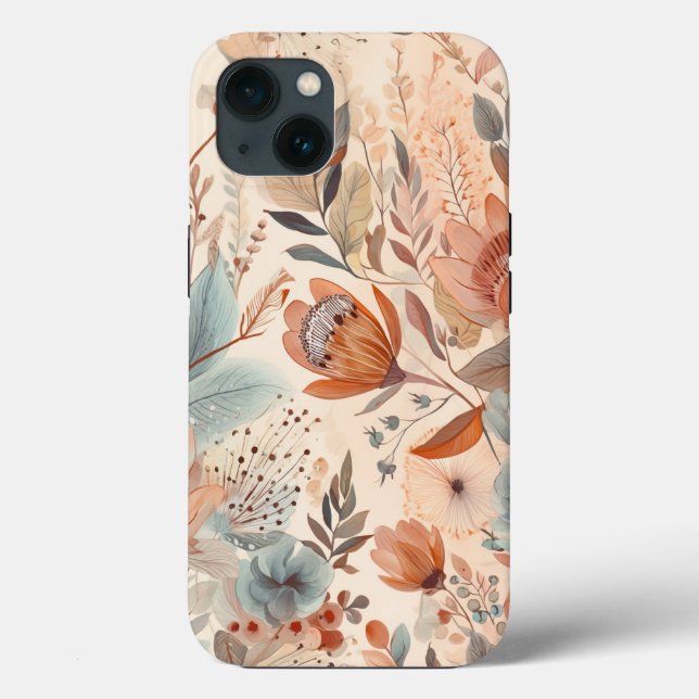 Boho Watercolor Floral Case-Mate iPhone Case (Back)