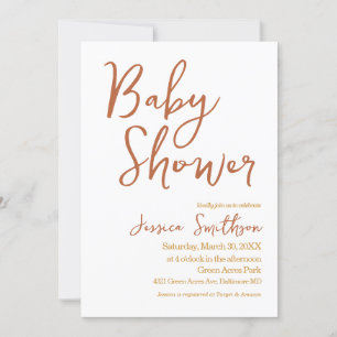 Boho Watercolor Floral Pampas Grass Baby Shower Invitation