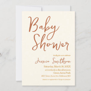 Boho Watercolor Floral Pampas Grass Baby Shower Invitation