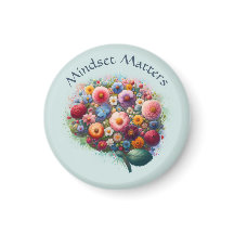 Boho Watercolor Floral Positive Mindset Quote