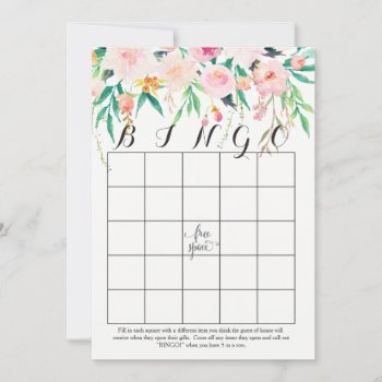 Boho Watercolor Flowers Shower Bingo Cards Marsala by MakinMemoriesonPaper at Zazzle
