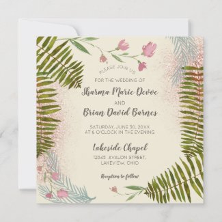 Boho Watercolor Forest Fern