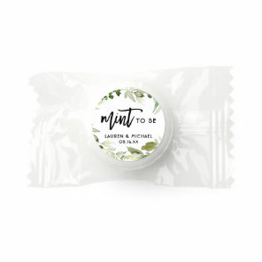 Boho Watercolor Greenery Mint To Be Wedding Life Saver® Mints