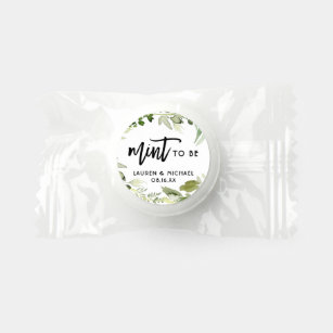 Boho Watercolor Greenery Mint To Be Wedding Life Saver® Mints