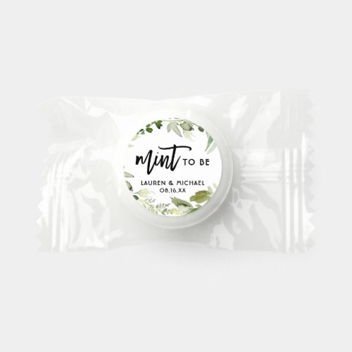 Boho Watercolor Greenery Mint To Be Wedding Life Saver Mints