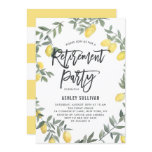 Boho Watercolor Lemon Wreath Retirement Party Invitation Boho Watercolor Lemon Wreath Retirement Party Invitation