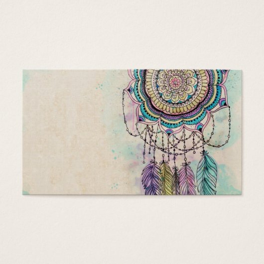 Boho Watercolor Mandala Dreamcatcher (Front)