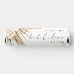 Boho Watercolor Pampas Grass Bridal Shower Breath Savers® Mints
