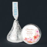 Boho Watercolor Pink Orange Flowers Bridal Shower Hershey®'s Kisses®<br><div class="desc">Boho Watercolor Pink Orange Flowers Bridal Shower Hershey®'s Kisses®</div>