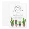 Boho Watercolor Potted Cactus Baby Shower