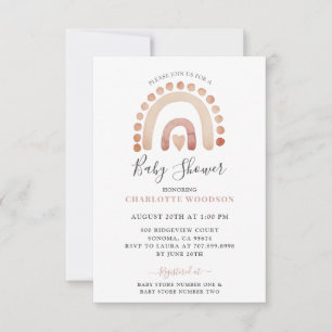 Boho Watercolor Rainbow Boy Baby Shower Invitatio Invitation