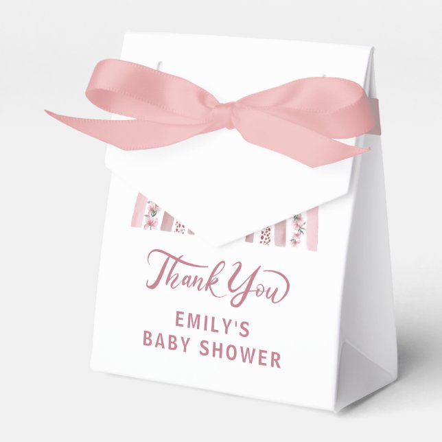 Boho Watercolor Rainbow Girl Favor Boxes (Front Side)